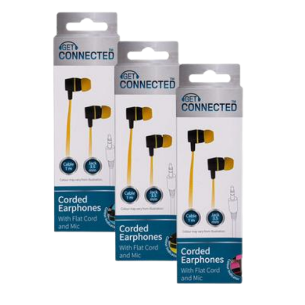 Get Connected Flat Chord Earphones Shop Today. Get it Tomorrow