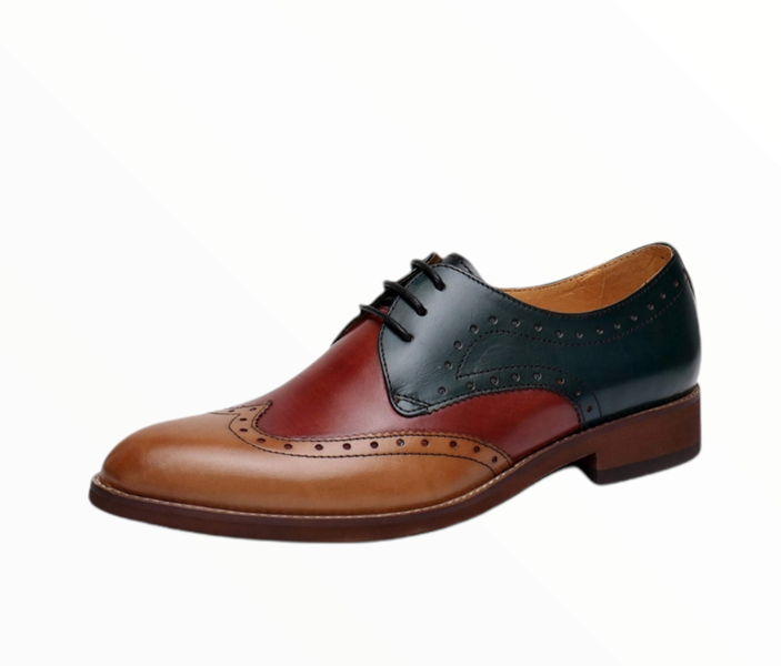 Yinzo Green Mix Perforated Wingtip