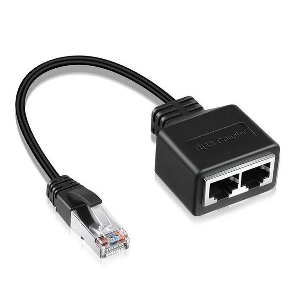 RJ45 Ethernet Splitter Cable, TSV RJ45 1 to 2 LAN Network Adapter