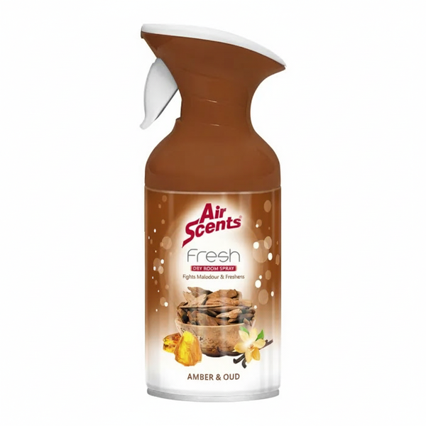 Air Scents Fresh Dry Room Spray 250ml Amber and Oud Scent
