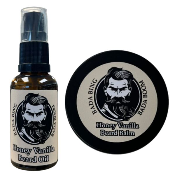 Bada Bing Honey Vanilla Growth Beard Oil &amp; Balm Combo for Thicker Beards