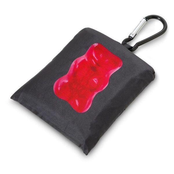TROIKA Keyring with Fold-Up HARIBO Shopping Bag: HARIBO HAPPY SHOPPING BAG