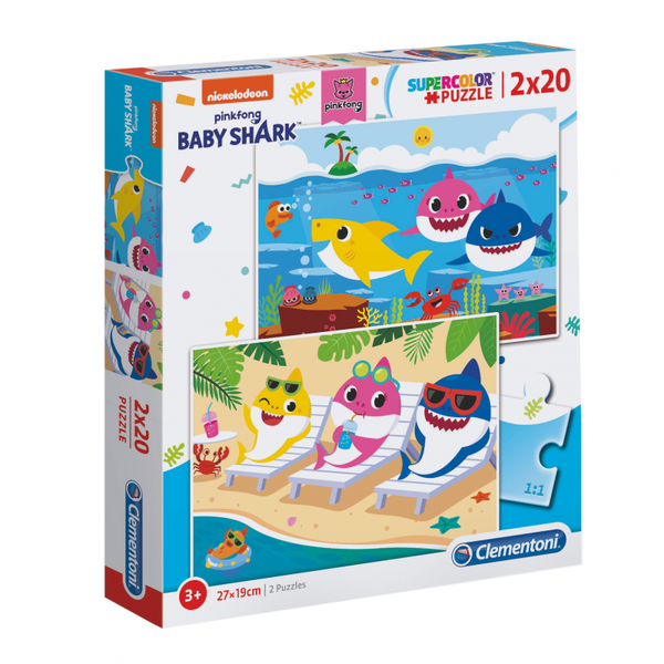 Clementoni 2X20 Piece Puzzle Baby Shark