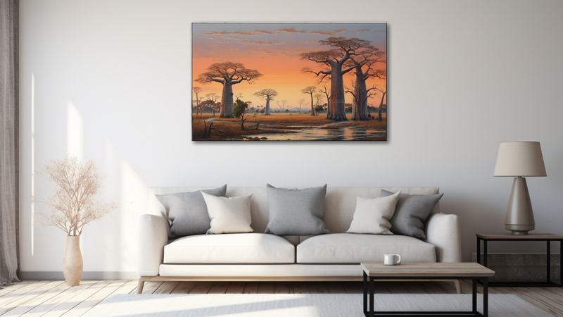 Canvas Wall Art - Majestic Baobas at Dusk - MT0411