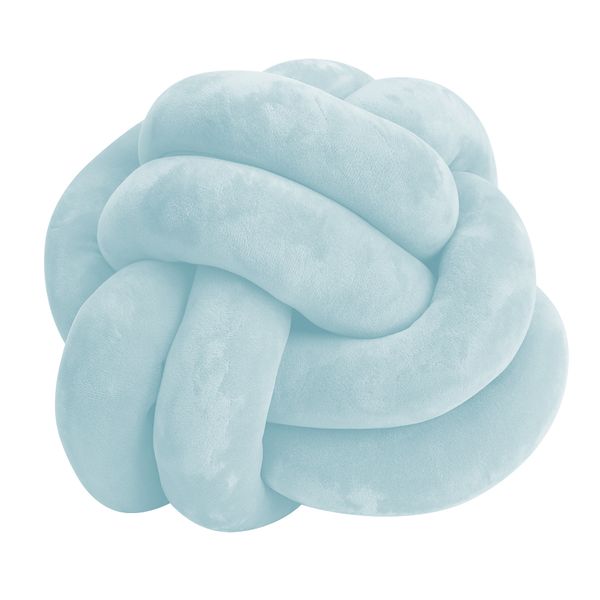 Knotted Sofa Lumbar Cushion Pillow Blue image