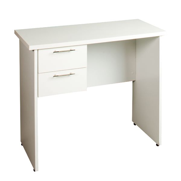 Axa 90cm Side Desk With 2 Drawer Unit - Snow