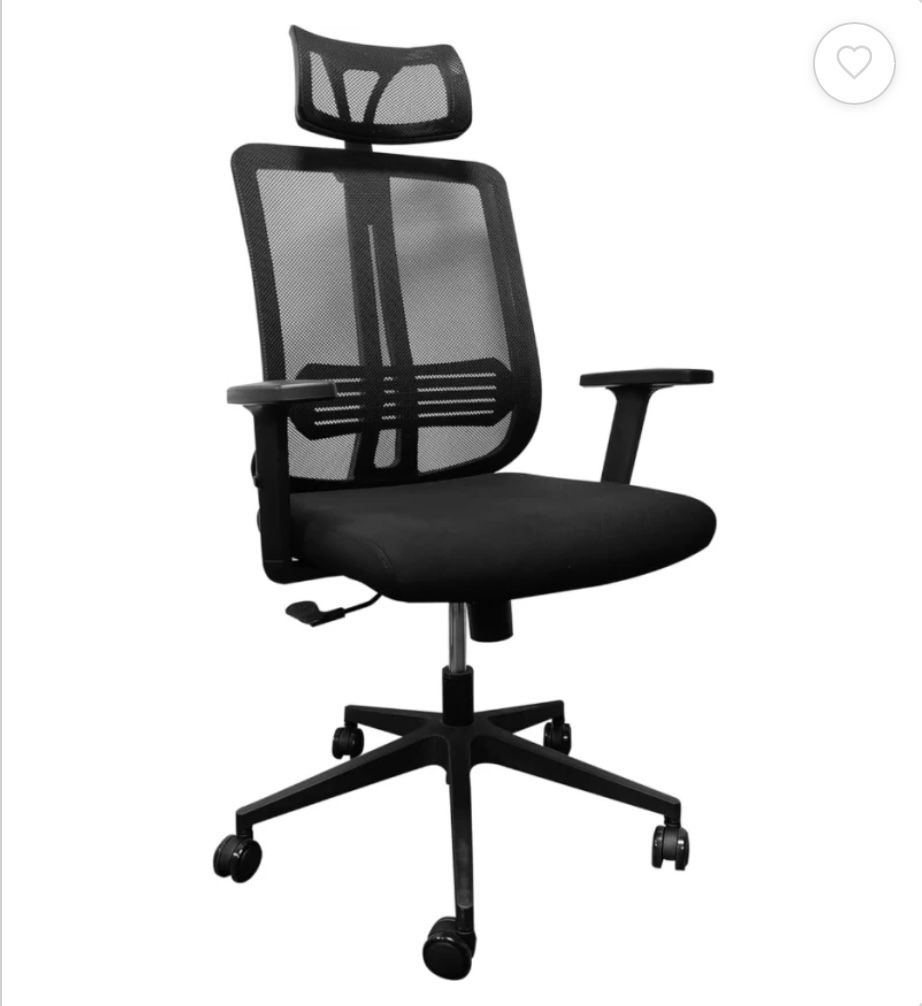 High Mesh Office Chair with Adjustable Head Armrest & Lumbar Support