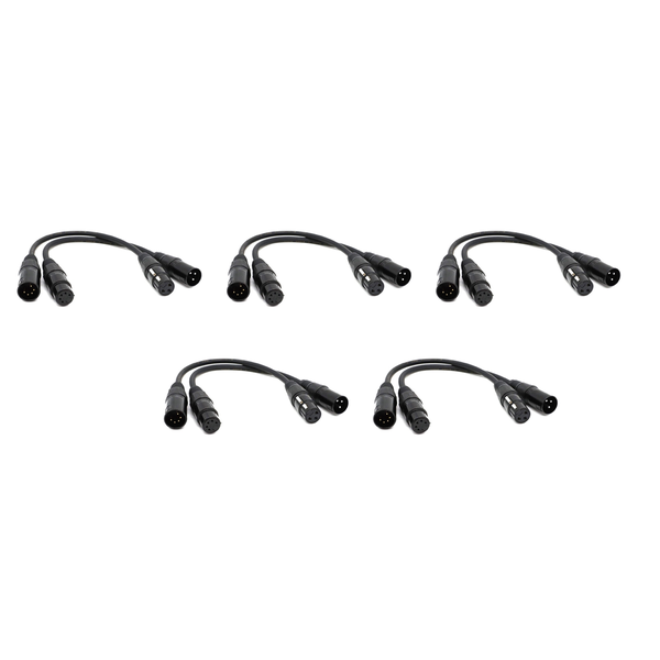 Xlr Male 3 Pin To Xlr Female 5 Pin For Microphone Dmx Stage Light