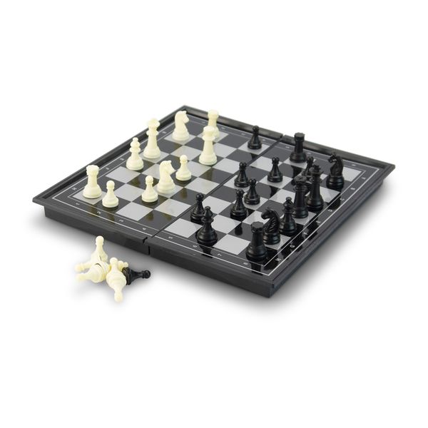 Magnetic Chess Game - Black/White - 20cm x 20cm - 32 Pieces