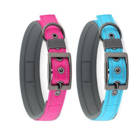 2 Pack Dog Collar Adjustable Reflective for Large Medium and Small Dogs Image
