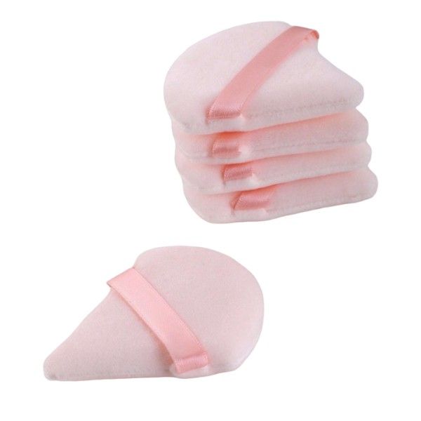 5Piece - Triangle Set Powder Puffs - Apricot