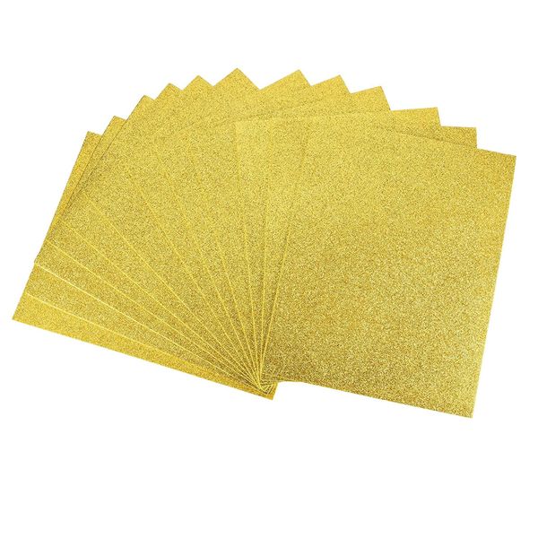 EVA Glitter Foam Sheets for Arts and Crafts A4 - 10 Pieces Assorted Colours