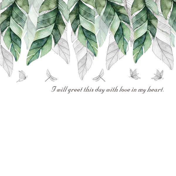 Green Hanging Leaves Vinyl Art Sticker for Wall Decoration