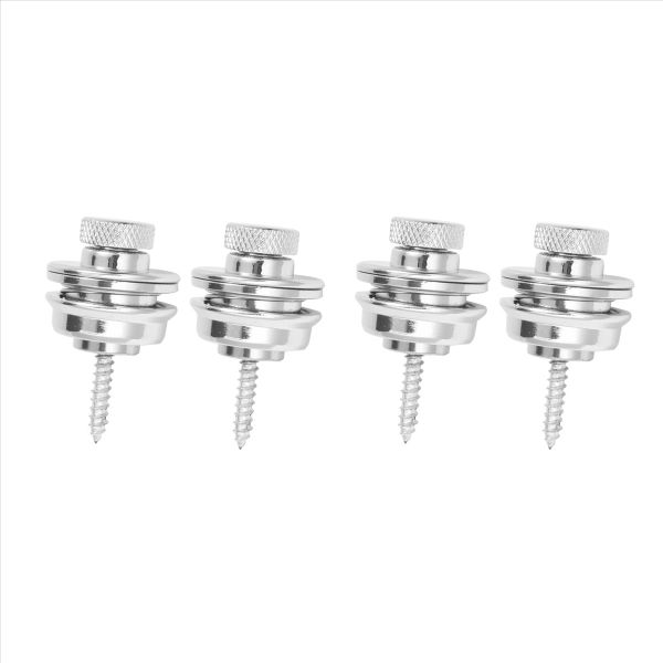2Pcs Guitar Belts Buckle For Acoustic Electric Bass Guitar-Silver