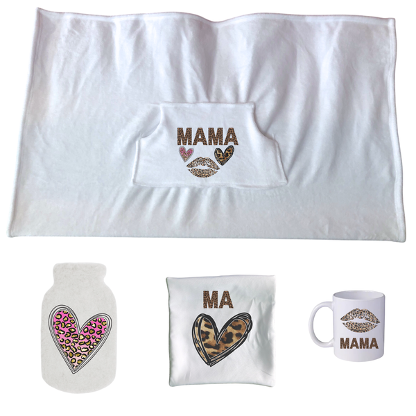 Mom Appreciation Gift Set-Blanket,Pillow Case,Hotwater Cover,Mug-Cactus