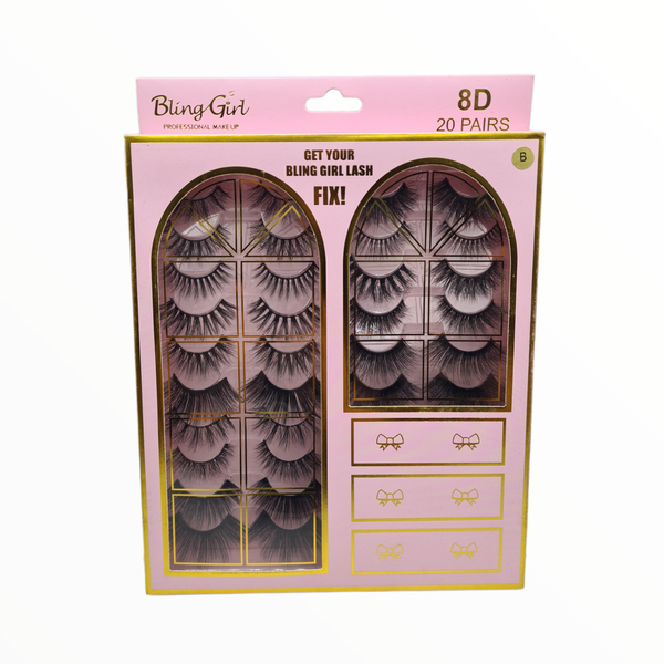 Bling Girl 8D 20 Pairs Fluffy Lashes (A)