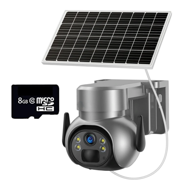 Wireless 4G Solar Security Camera 5MP 1080P Color Night Vision &amp; 8GB Card