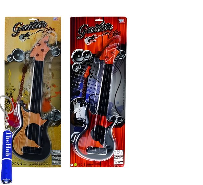 Musical String Guitar Rocker 2tone 47cm (Bulk X 3) With Keyring Torch