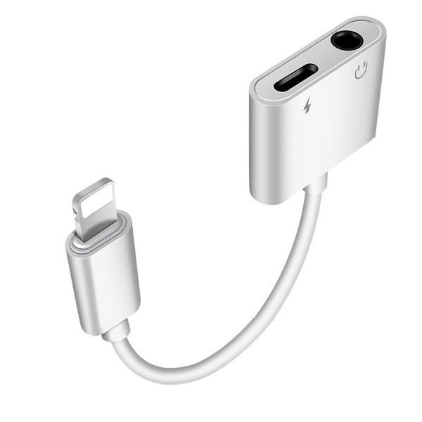2-in-1 Lightning to Aux Adapter for iPhone - Audio Adaptor Charging Adapter