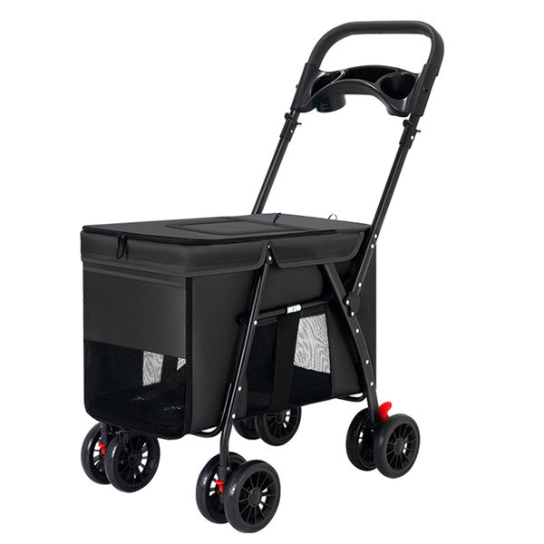 42inch Foldable Pet Stroller Cat Dog Stroller Travel Pet Carrier, Pet Pram