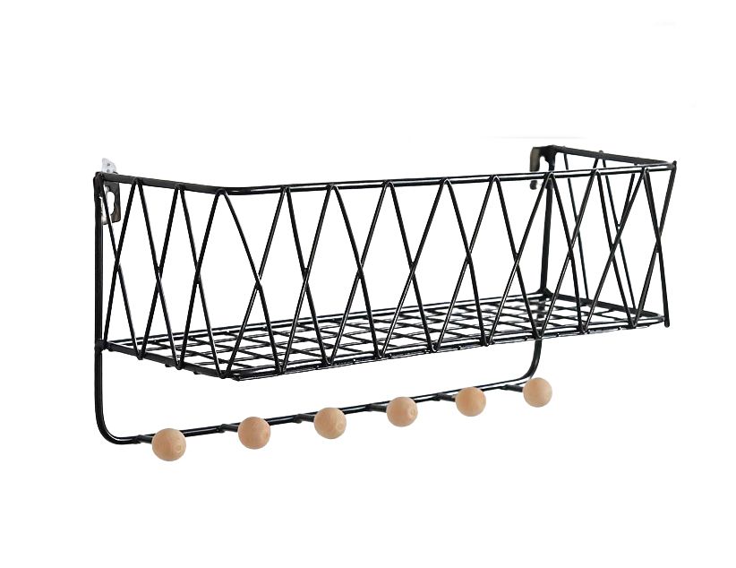 Iron and Wood Wall Decor and Storage Shelf (Black) Shop Today. Get it