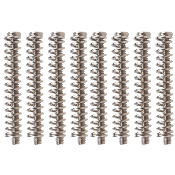 8 Pcs M2.5x32MM Electric Guitar Adjust Height Screw and Spring Silver