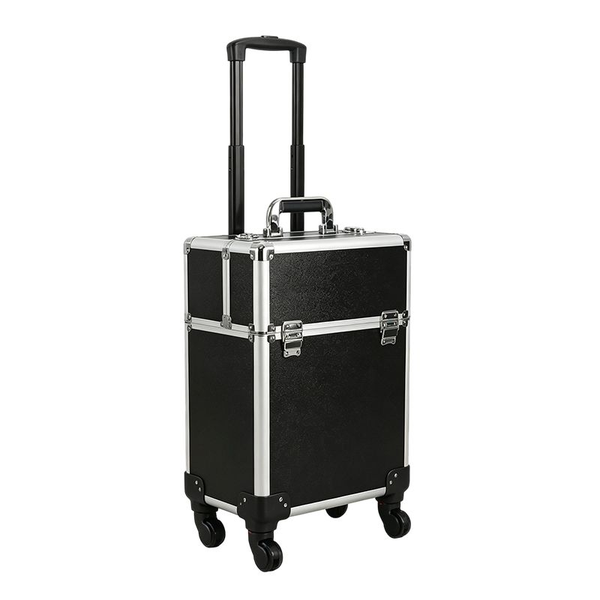 Aluminum Makeup Case, Lockable with Wheels &amp; Handle for Beauty Artists