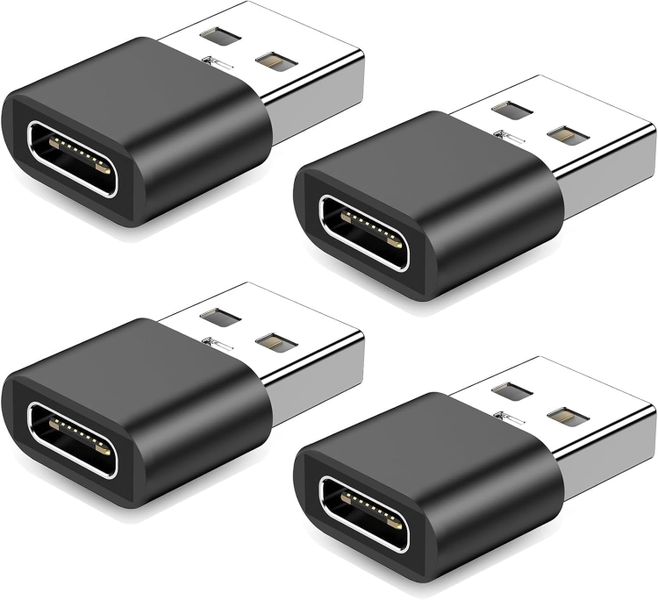 USB-C Female USB-A Male Adapter 4 Pack Type-C to USB Converter Fast