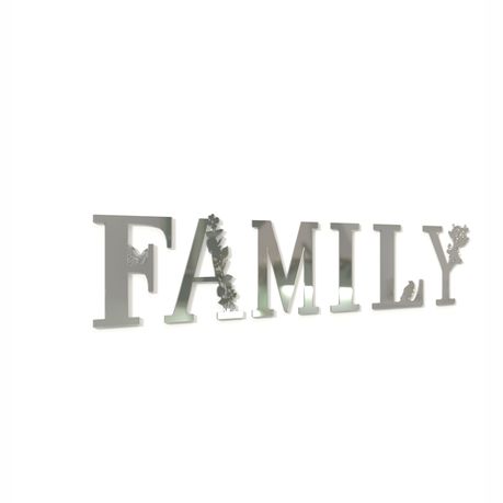 Family Self Adhesive Mirror Acrylic Wall Art by Unexpected Worx