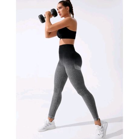 High Waisted Contour Gym Tights - Black And Grey Ombre, Shop Today. Get it  Tomorrow!