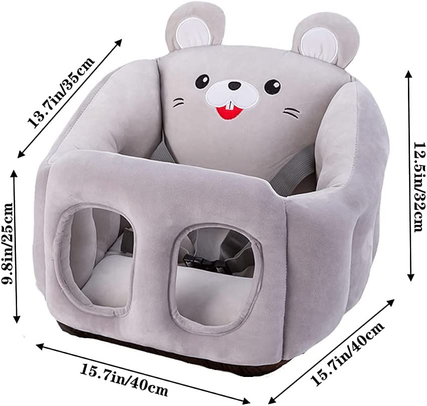 Cute Plush Baby Sofa Support Chair Cartoon Animals Infant Seats - Main Image