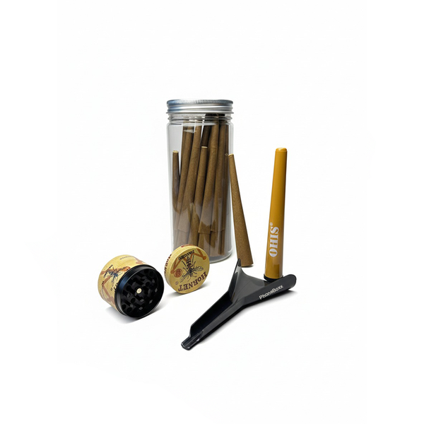 PhoneBoxx Complete Smoking Accessories Kit - Cones, Grinder &amp; Holder