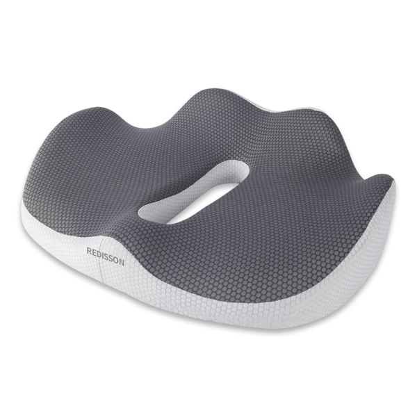 3D Memory Foam Seat Cushion Pain Relief for Long Sitting, Non-Slip Bottom
