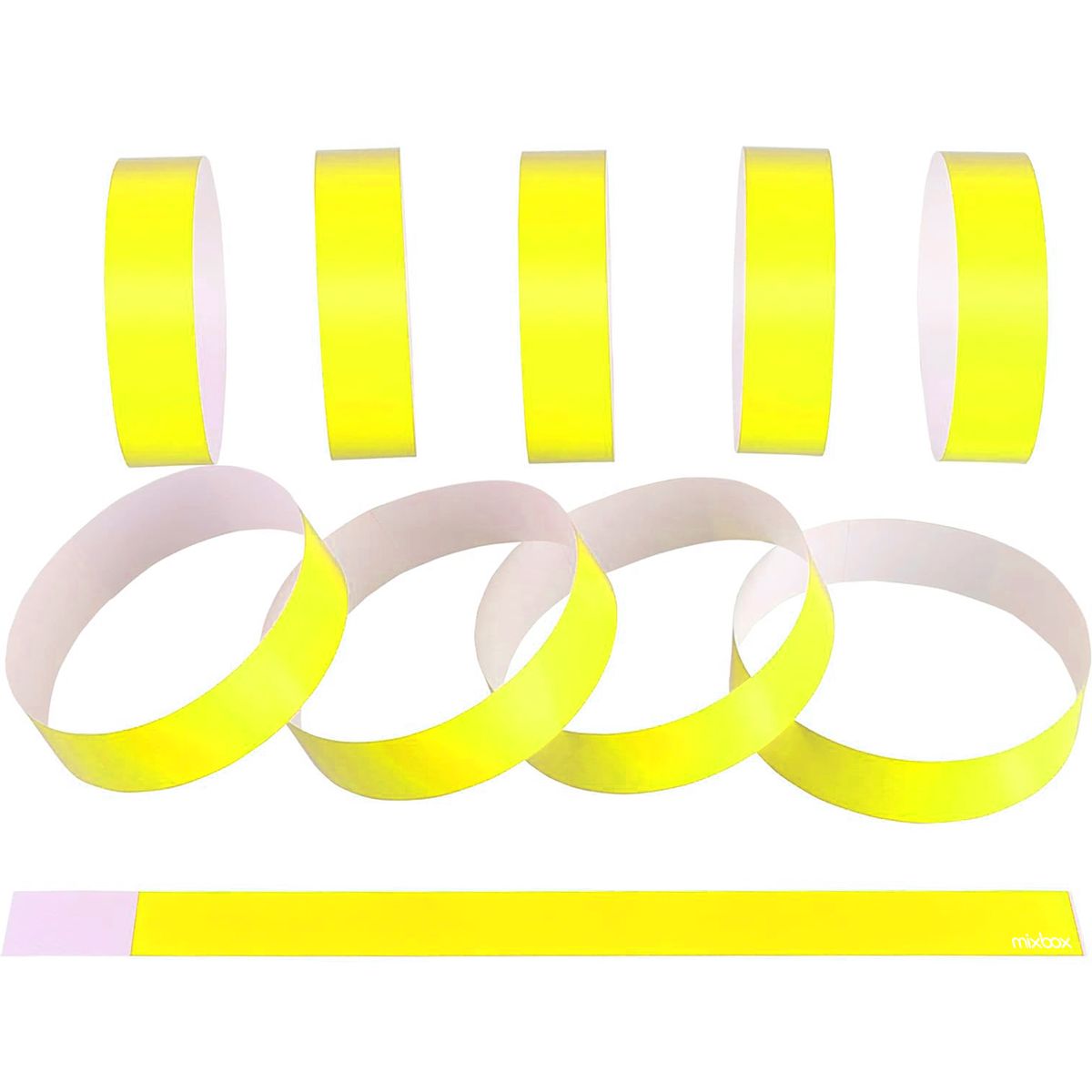 Mix Box Paper Ticket Wristband for Event/Concert/Party 600 PCS,Fluorescence