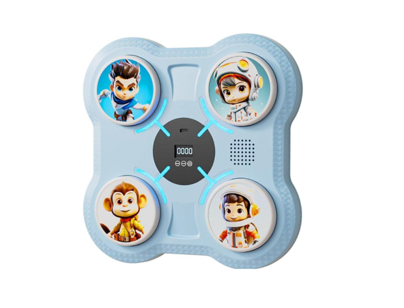 Kitro Blue Kids Boxing Sound Machine - Interactive &amp; Portable Trainer