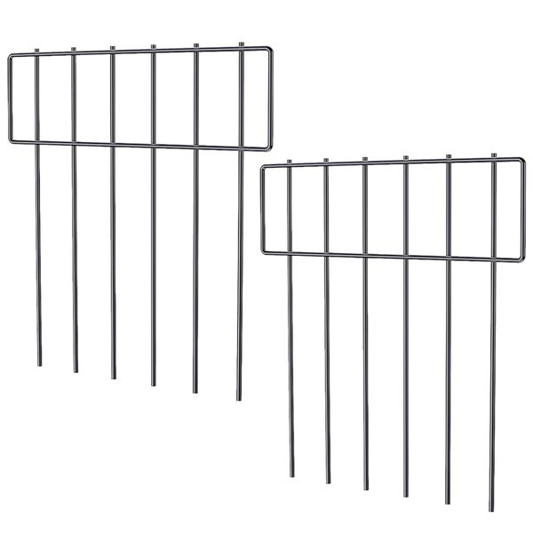2/4/10 Pack Animal Barrier Fence, Rustproof Metal Wire Garden Fence Border
