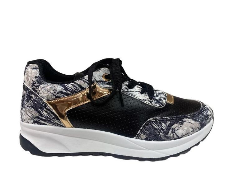 K Star 7 Ladies FF9 Black Fashion Sneakers