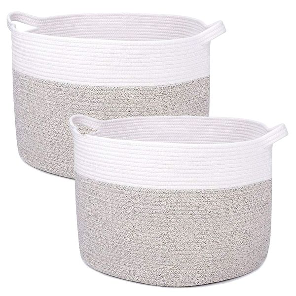 Maisonware Decorative Woven Storage Basket - Set of 2