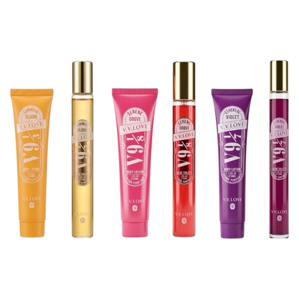 6 Pieces V.V.LOVE Bloom Eau de Toilette 35ml &amp; Body Lotion 35ml Gift Sets