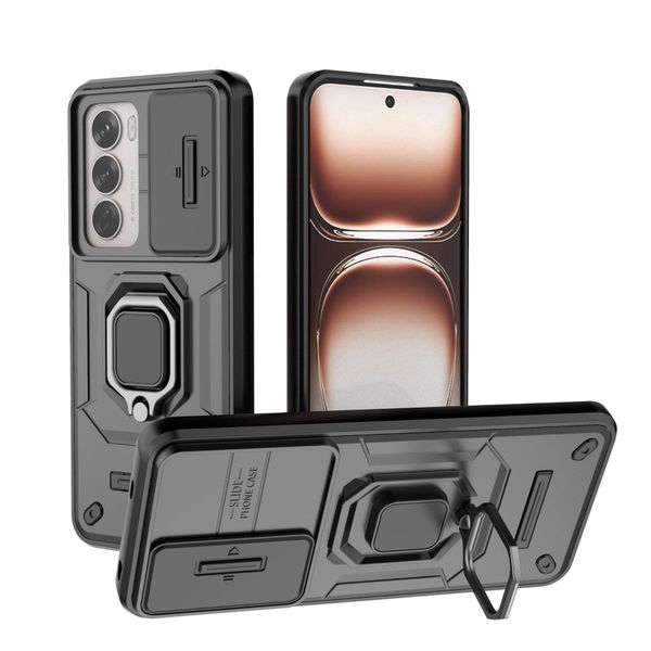 Phone Case Compatible With Oppo Reno12 Pro Window Pushing Ring Case
