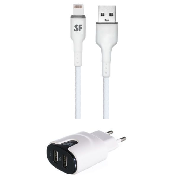 SUPA FLY 3.4A Dual USB Lightning Wall Charger