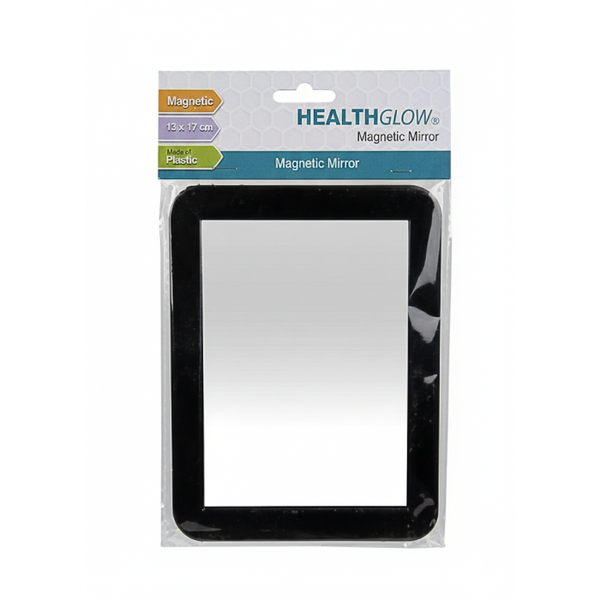 Rectangular Wall Hanging Magnetic Plastic Mirror 13x17cm