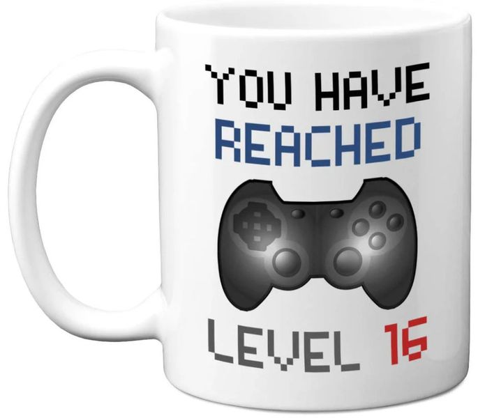 You've Reached Level 16 Gaming 16th Birthday Gift 11Oz Premium Coffee Mug