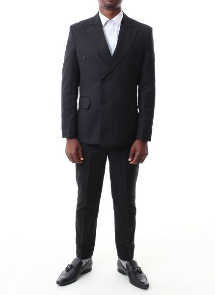 Men's 2 Piece Suit - Double Breasted Jacket Blazer and Pants Set