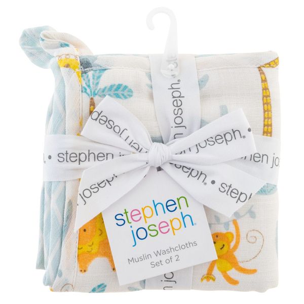 Stephen Joseph Muslin Washcloth Zoo