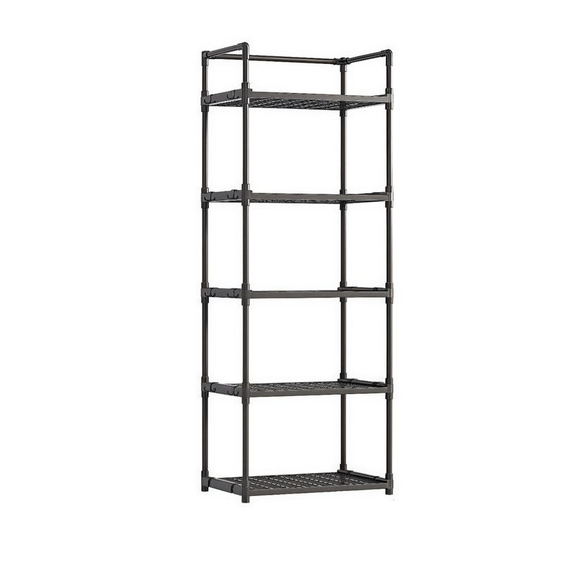 5-Tier Kitchen Storage Shelves,Storage Rack Shelving Unit Organizer - Black