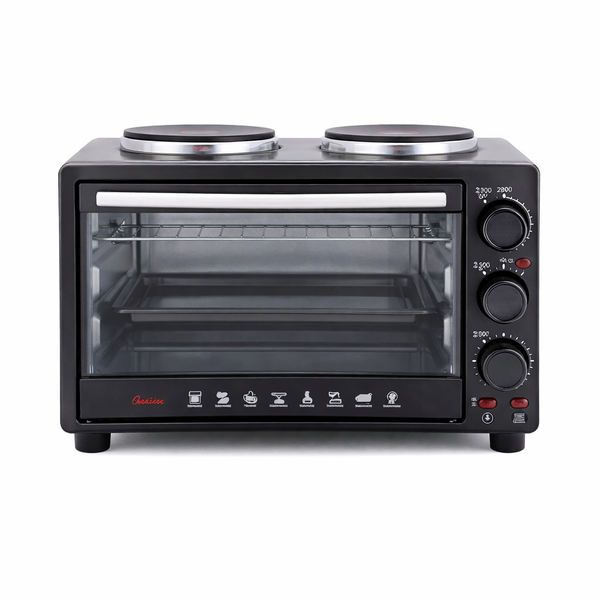 Two-Plate Stove - 30L Oven, 3100W, Compact