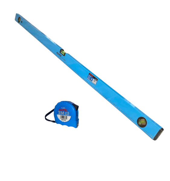 Fixtec 3m Steel Measuring Tape 16mm And 48" 120cm Spirit Level