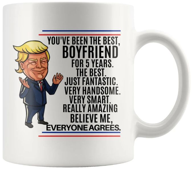 5th Anniversary You've Been The Best Boyfriend For 5 Years Gift Coffee Mug