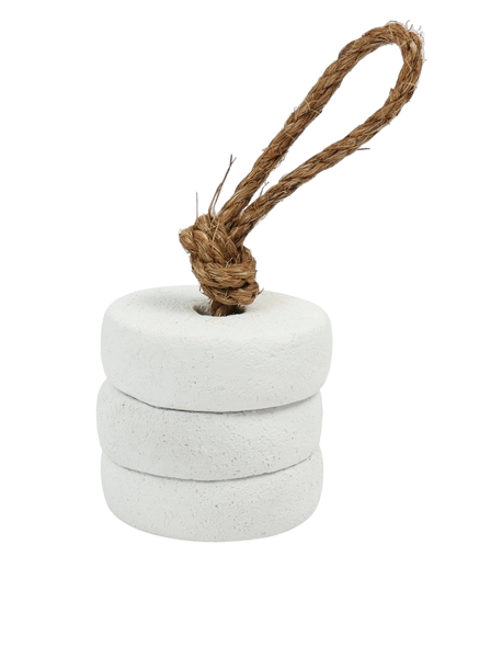 White Stacked Resin Circle Door Stop